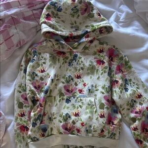 GAP Kids Floral Hoodie Set - Cream, Pink, Green